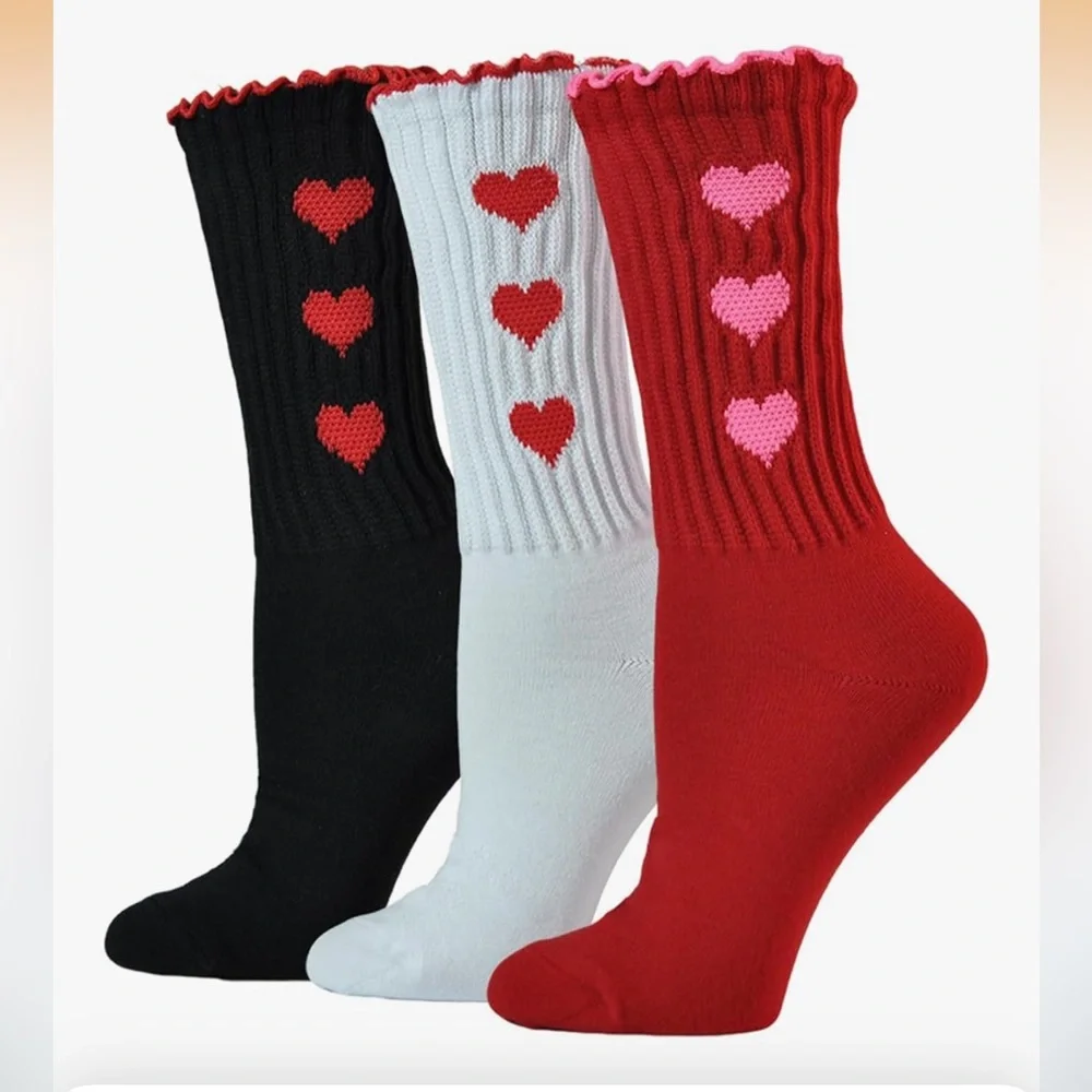 🆕 Slouchy Socks for Women Cotton Boots Scrunch Slouch Crew Socks 3 pairs